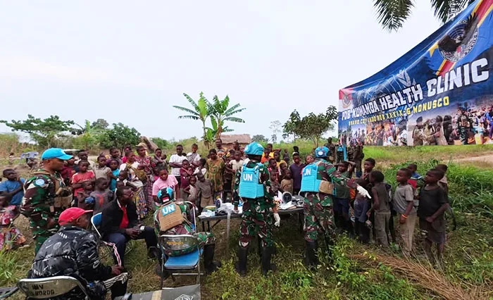 Pasukan TNI Gelar Kegiatan Sosial di Kongo