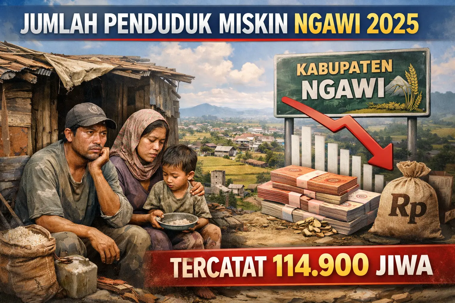 Kemiskinan Ngawi Turun, Masih 114 Ribu