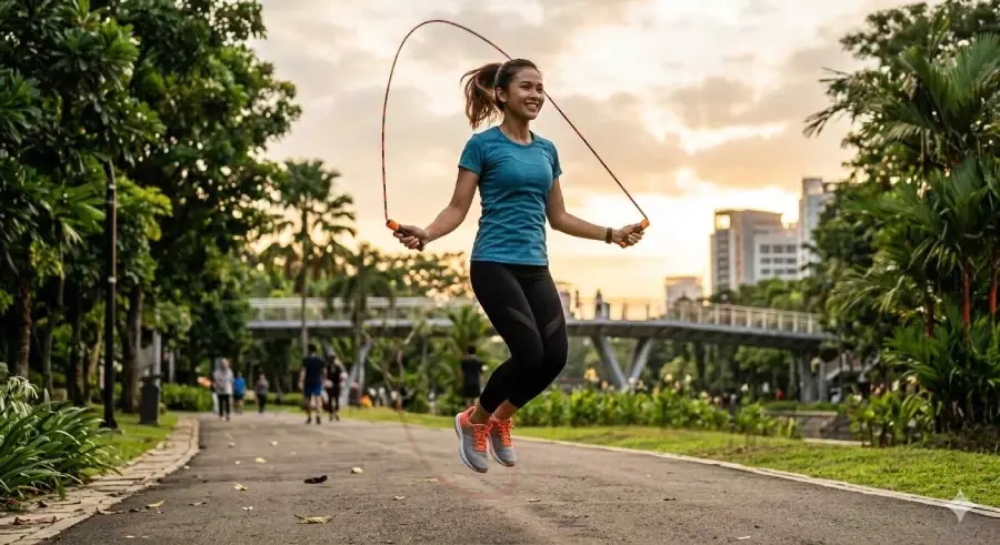 Lompat Tali Efektif Jaga Kebugaran di Tengah Kesibukan