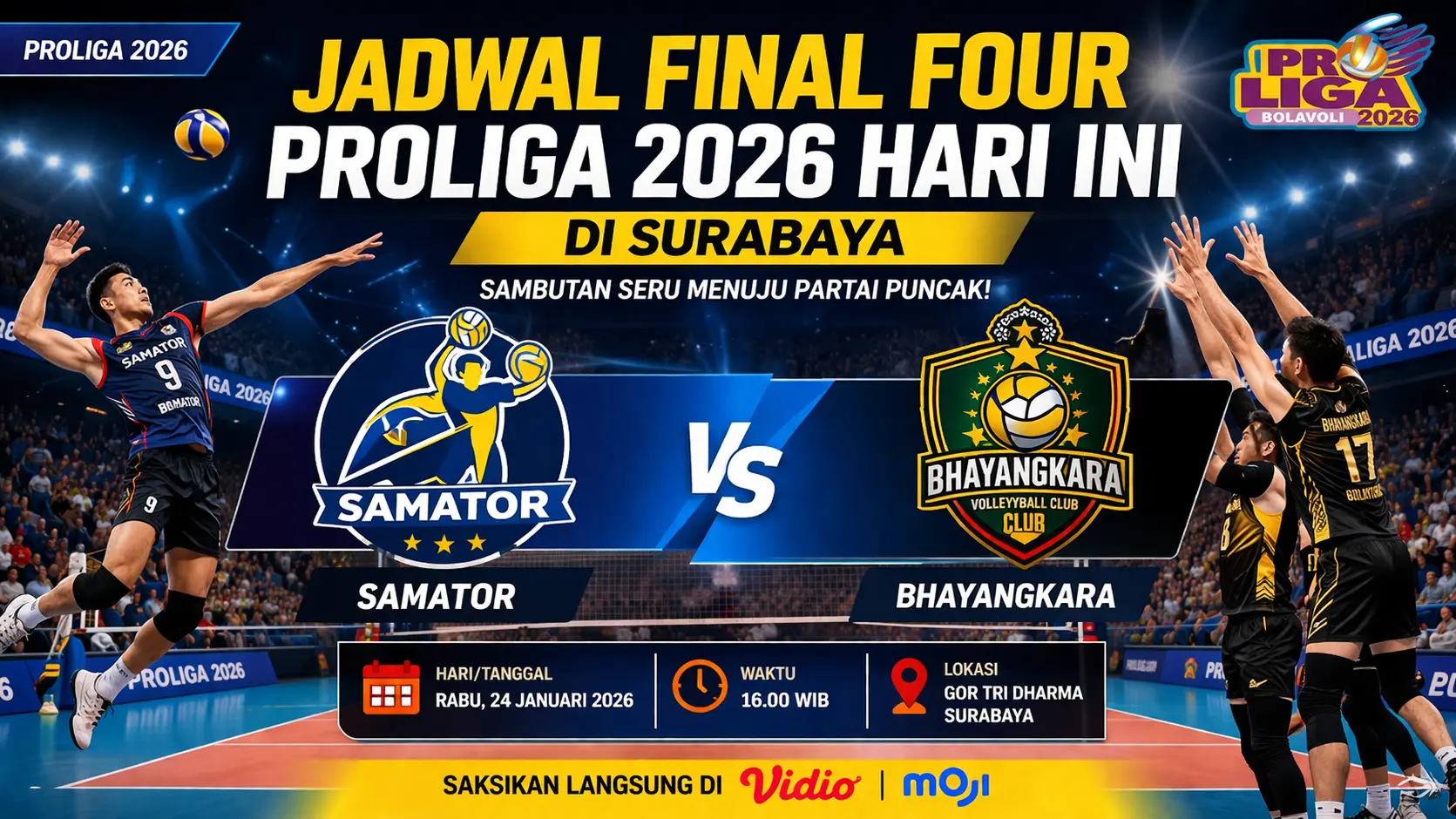Final Four Proliga Dibuka, Samator Tantang Juara Bertahan