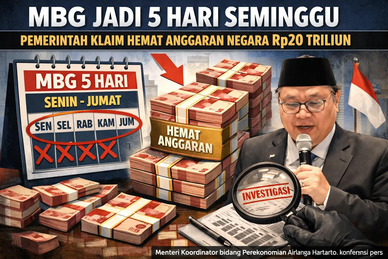 MBG Dipangkas Jadi 5 Hari, Klaim Hemat Rp20 T