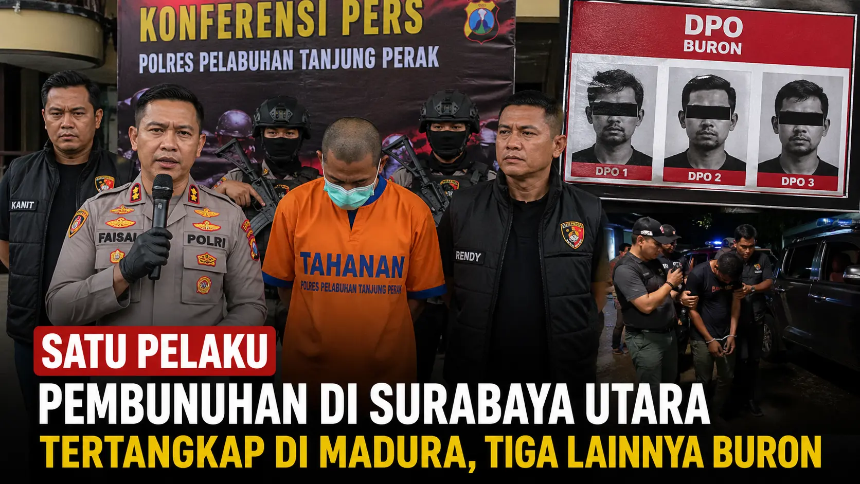 Otak Pembunuhan Sencaki Ditangkap, Tiga Buron