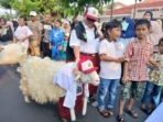 Kambing Rambo Berseragam SD Hebohkan Festival Gresik Kambing Rambo Berseragam SD Hebohkan Festival Gresik
