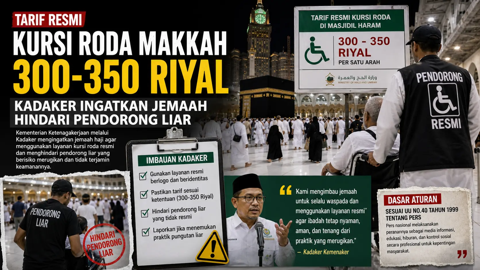 Tarif Kursi Roda Haji Disorot, Pungli Mengintai