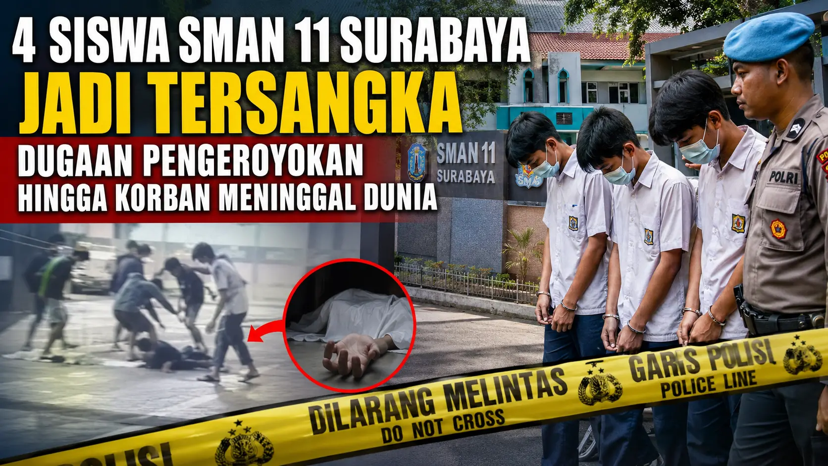 Empat Siswa Jadi Tersangka, Pemuda Surabaya Tewas