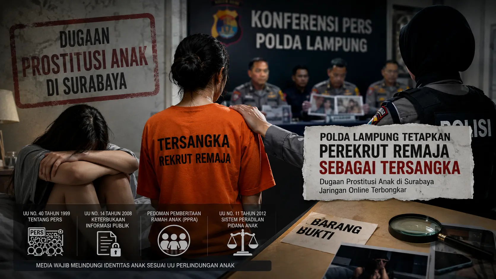 Jaringan TPPO Anak Lampung-Surabaya Terbongkar