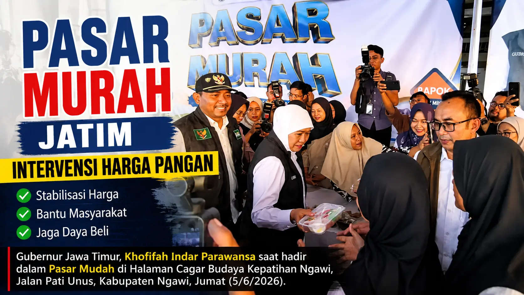 Pasar Murah Jatim Intervensi Harga Pangan