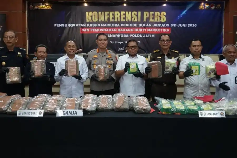Polda Jatim Bongkar 3.157 Kasus Narkoba