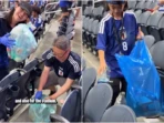 Suporter Jepang Bersihkan Stadion, Tuai Sorotan Dunia