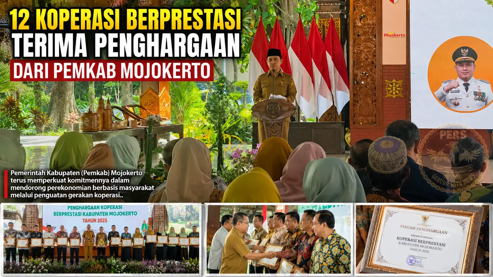 12 Koperasi Berprestasi Terima Penghargaan dari Pemkab Mojokerto