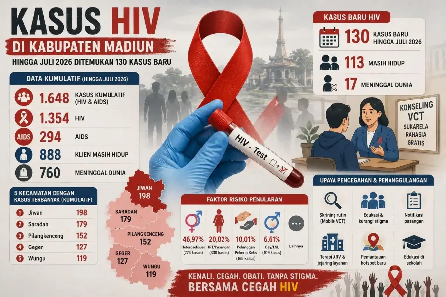 130 Kasus HIV Baru Ditemukan di Madiun