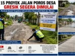 15 Proyek Jalan Poros Desa Gresik Segera Dimulai