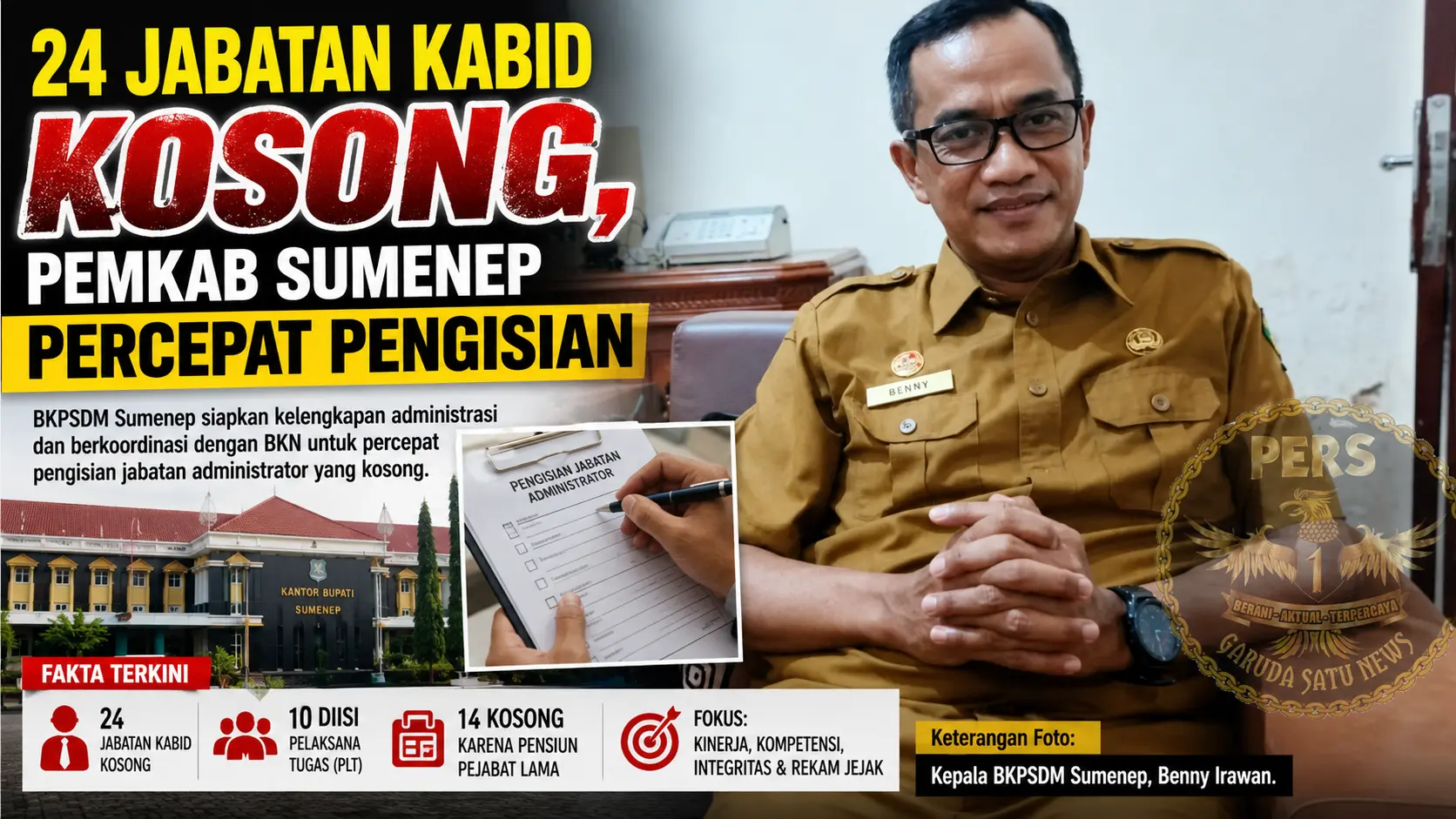 24 Jabatan Kabid Kosong, Pemkab Sumenep Percepat Pengisian