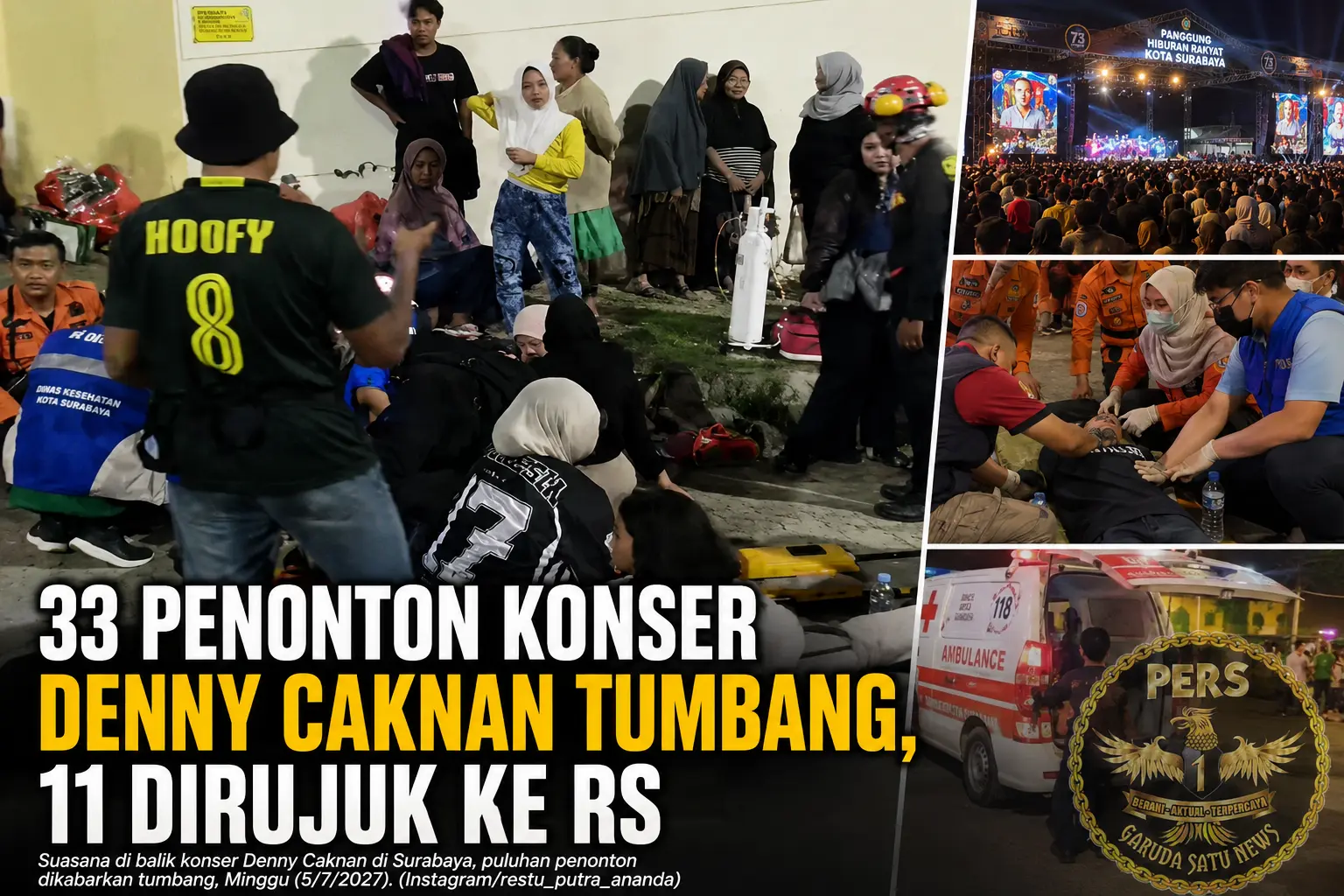 33 Penonton Konser Denny Caknan Tumbang, 11 Dirujuuk ke RS