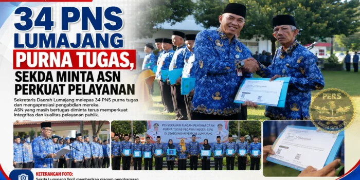 34 PNS Lumajang Purna Tugas, Sekda Minta ASN Perkuat Pelayanaan