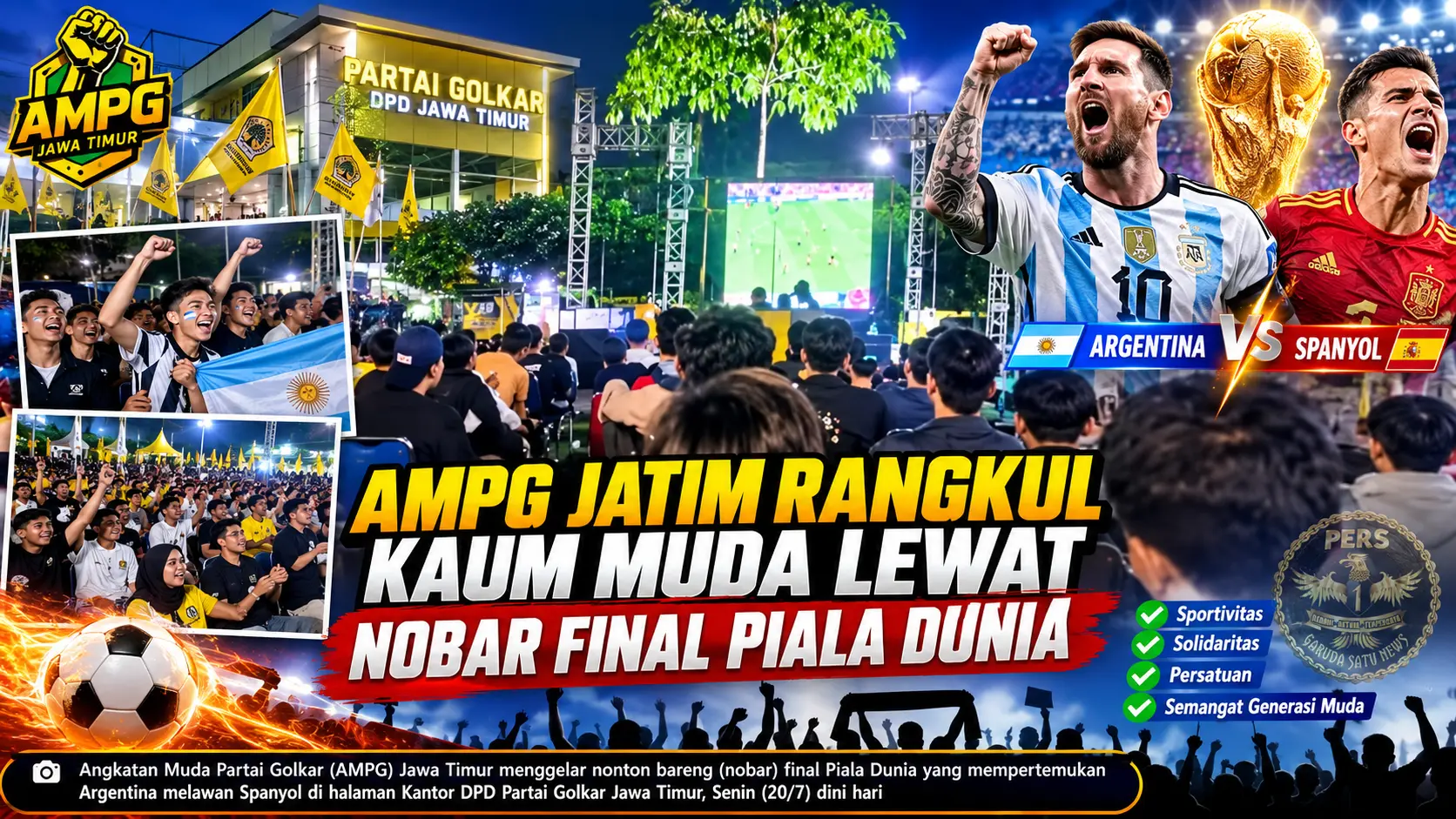 AMPG Jatim Rangkul Kaum Muda Lewat Nobar Final Piala Dunia