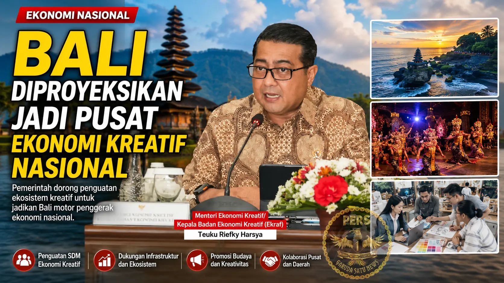 Bali Diproyeksikan Jadi Pusat Ekonomi Kreatif Nasionaal