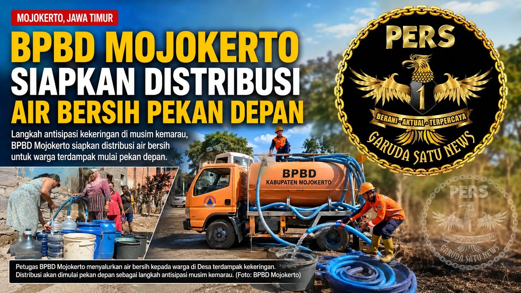 BPBD-Mojokerto-Siapkan-Distribusi-Air-Bersih-Pekan-Depan