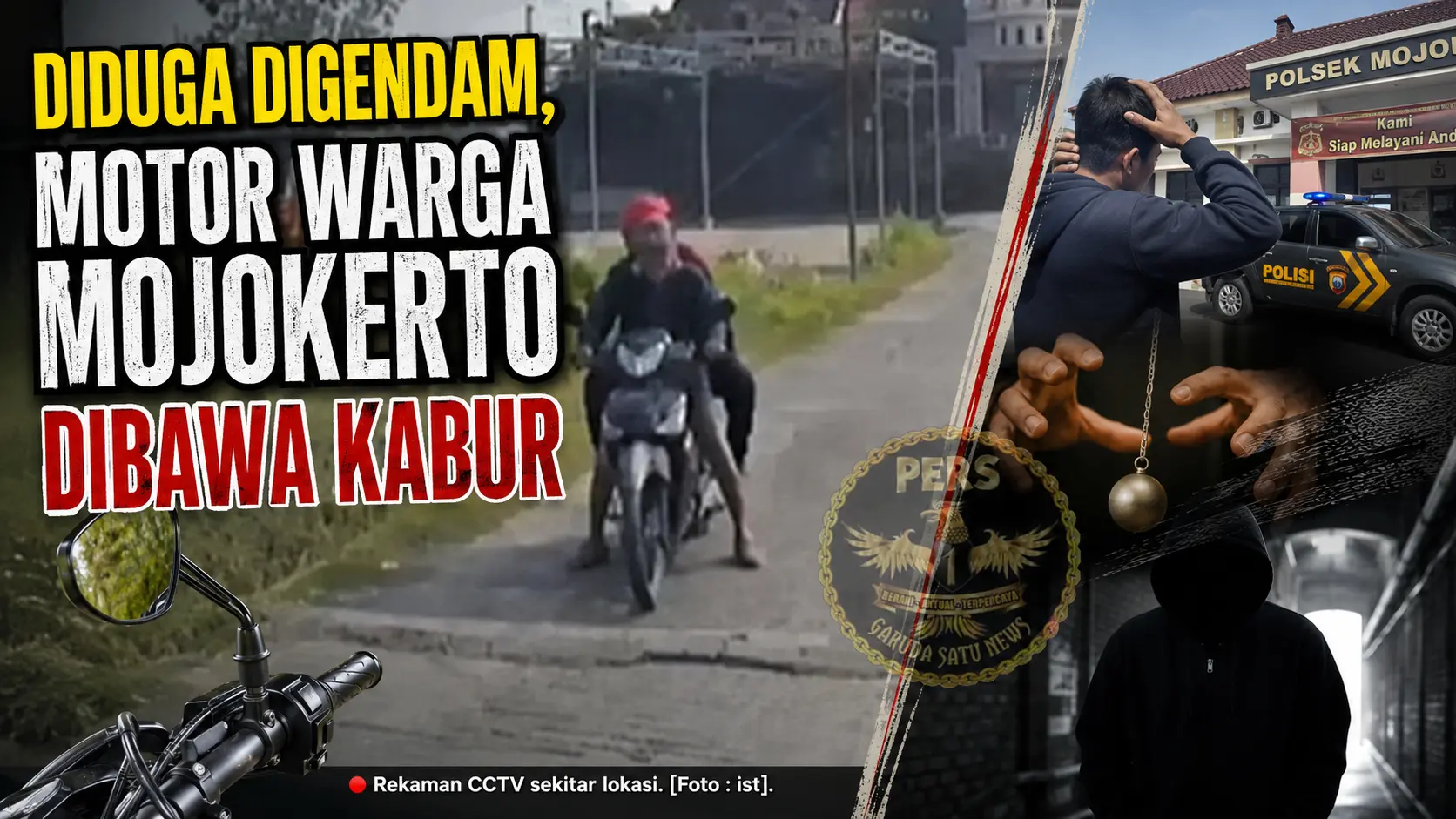 Diduga Digendam, Motor Warga Mojokerto Dibawa Kabur