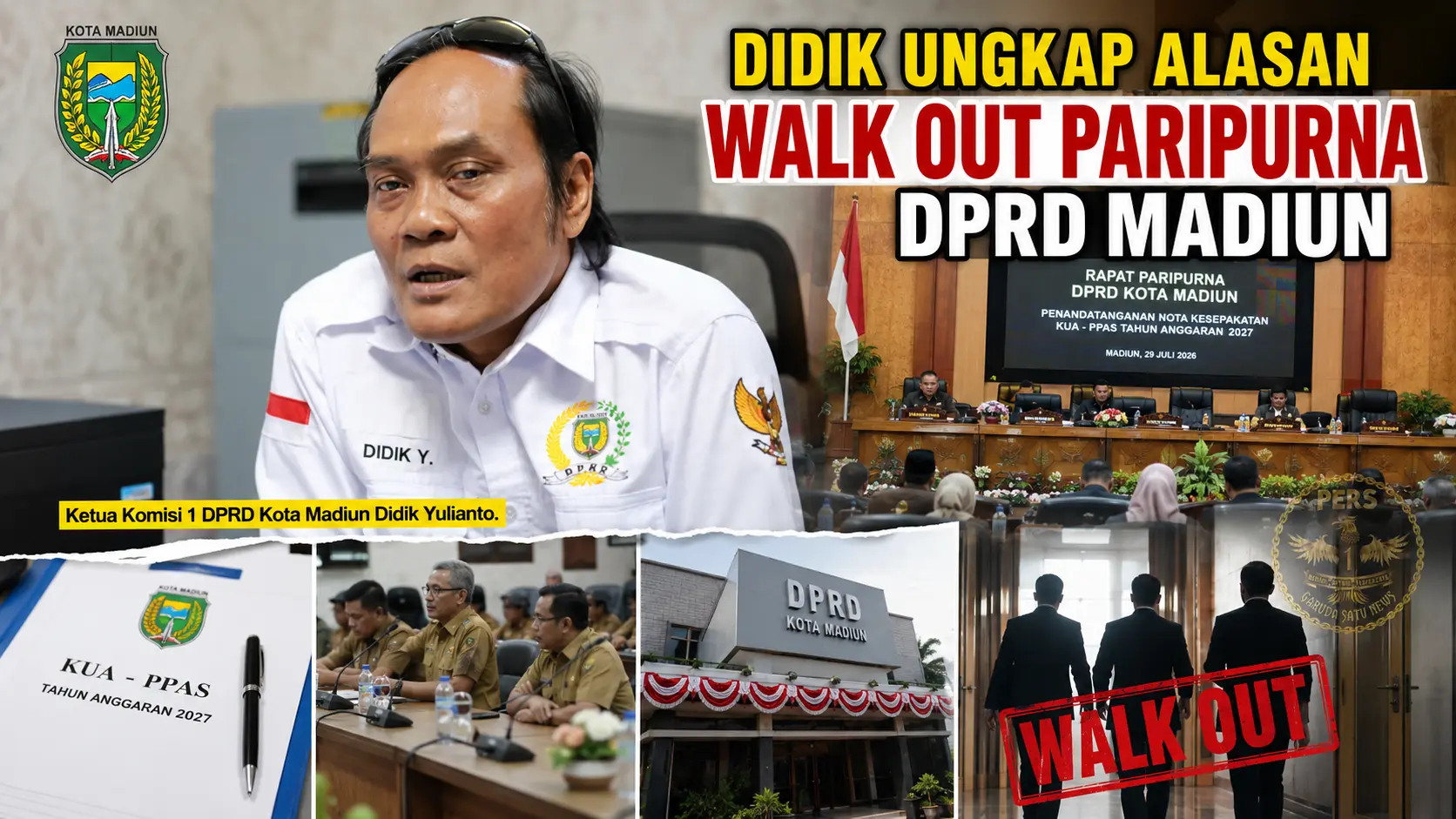 Didik Ungkap Alasan Walk Out Paripurna DPRD Madiun