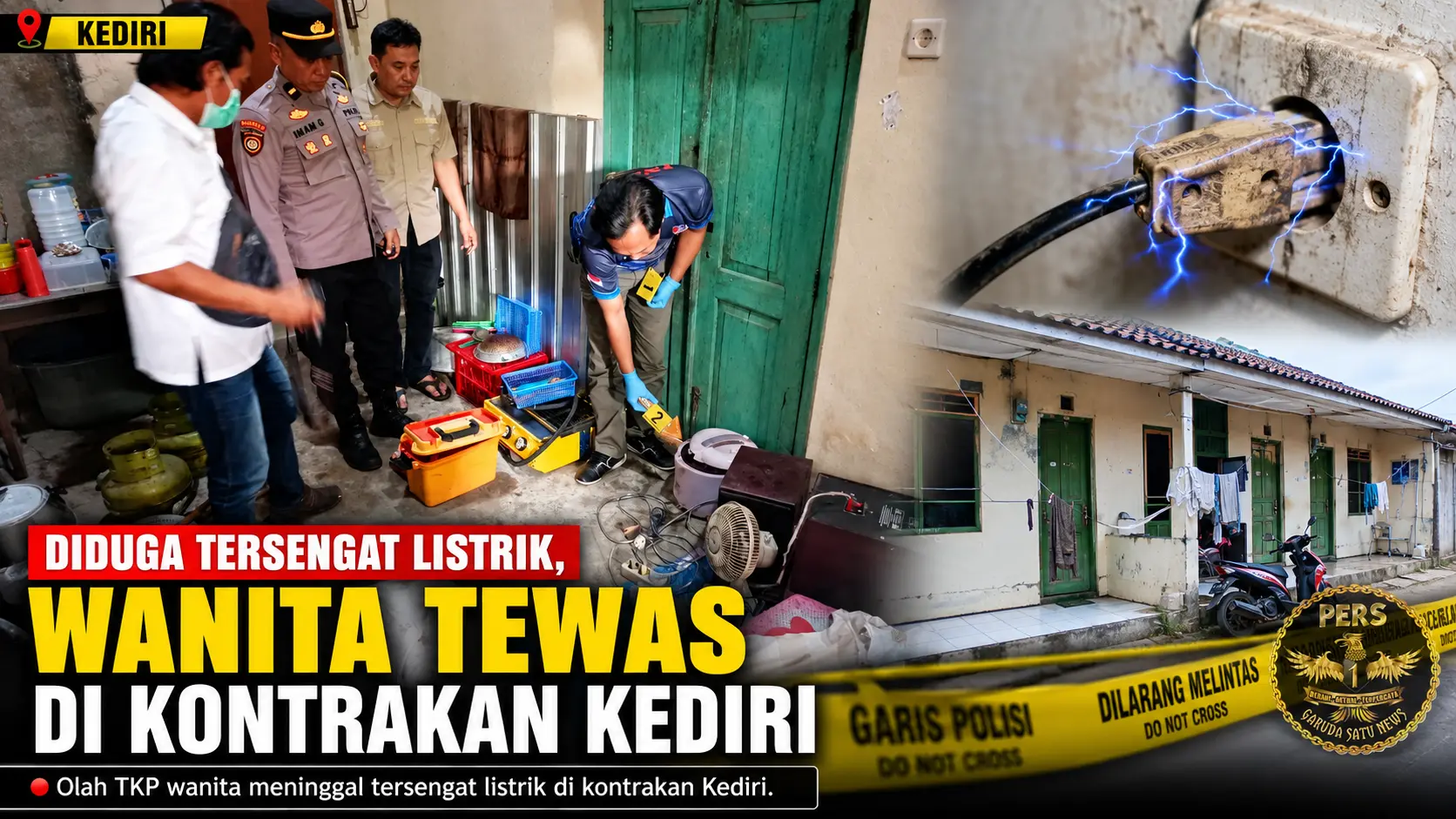 Diduga-Tersengat-Listrik-Wanita-Tewas-di-Kontrakan-Kediri