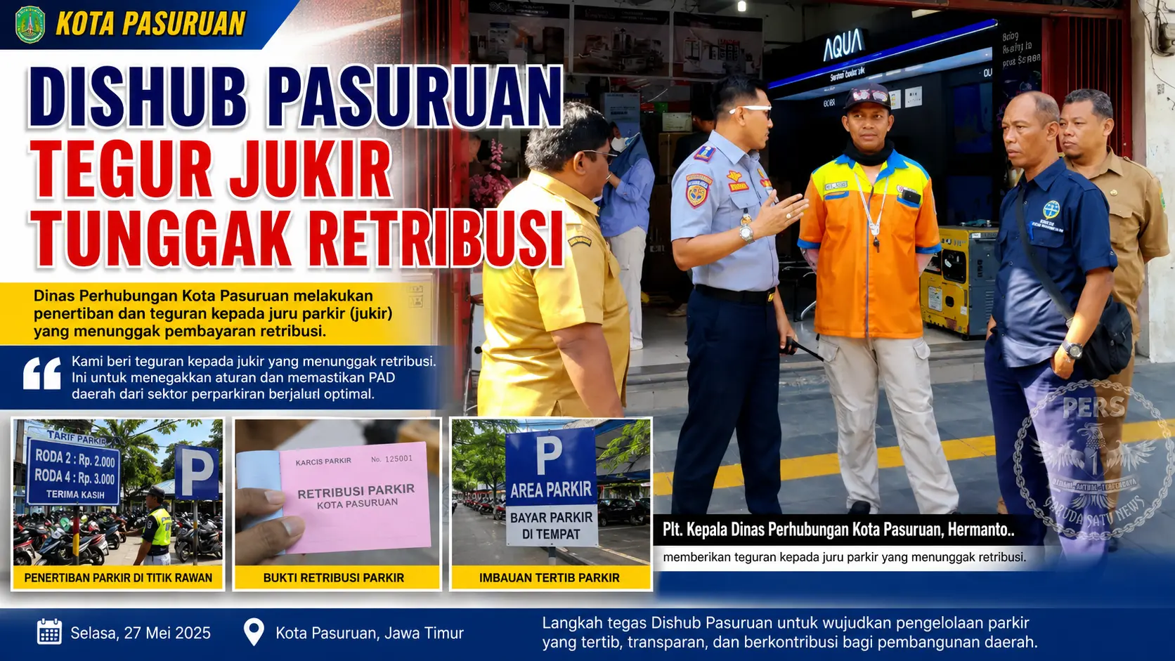 Dishub-Pasuruan-Tegur-Jukir-Tunggak-Retribuusi