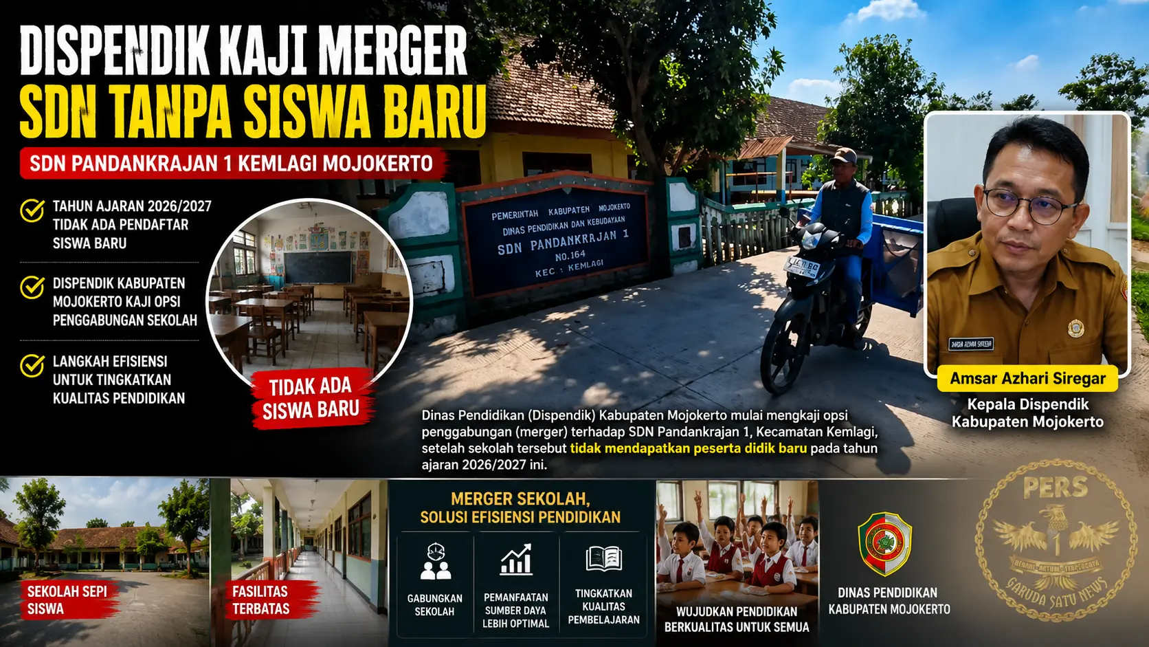 Dispendik Kaji Merger SDN Tanpa Siswa Baru