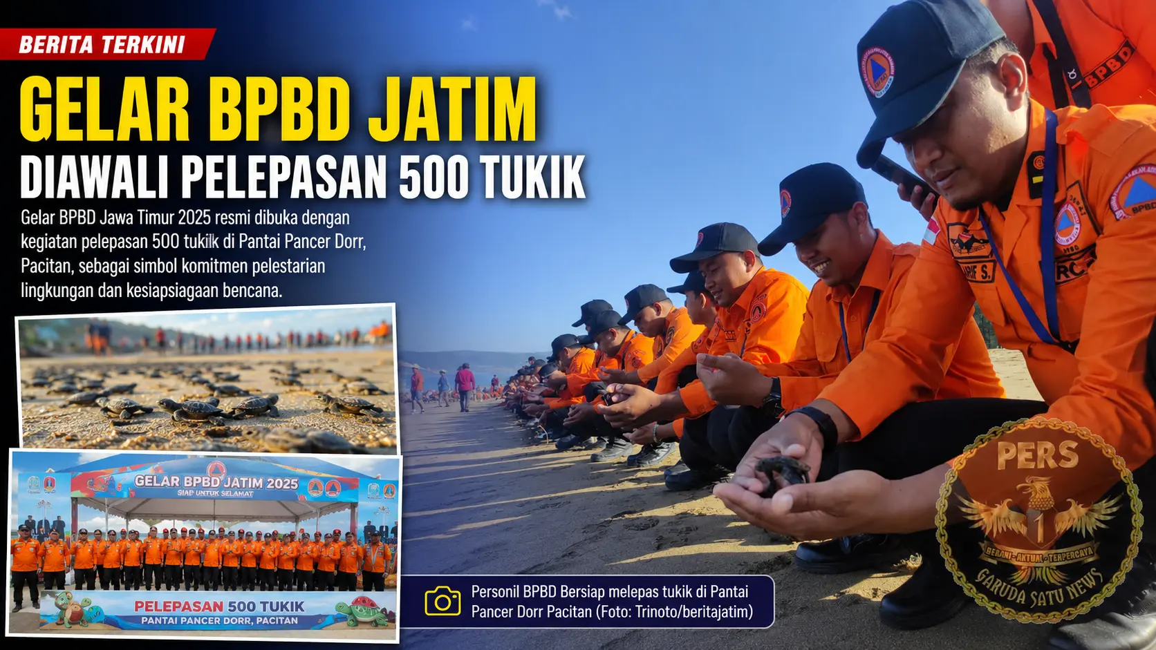 Gelar BPBD Jatim Diawali Pelepasan 500 Tukiik