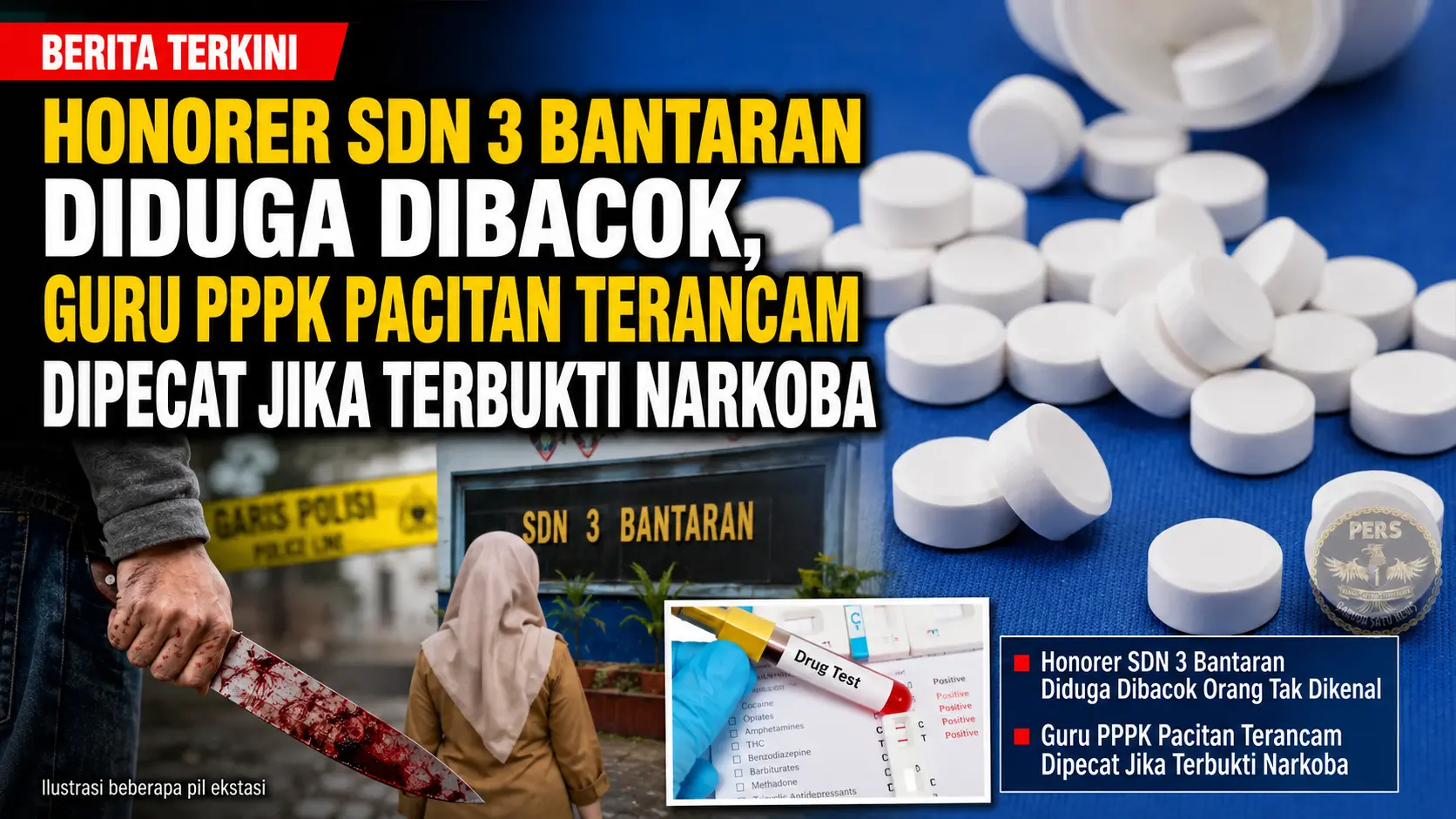 Guru PPPK Pacitan Terancam Dipecat Jika Terbukti Narkoba