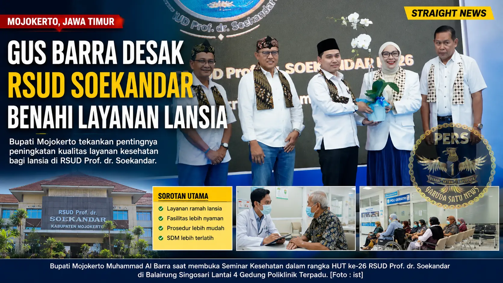 Gus Barra Desak RSUD Soekandar Benahi Layanan Lansia