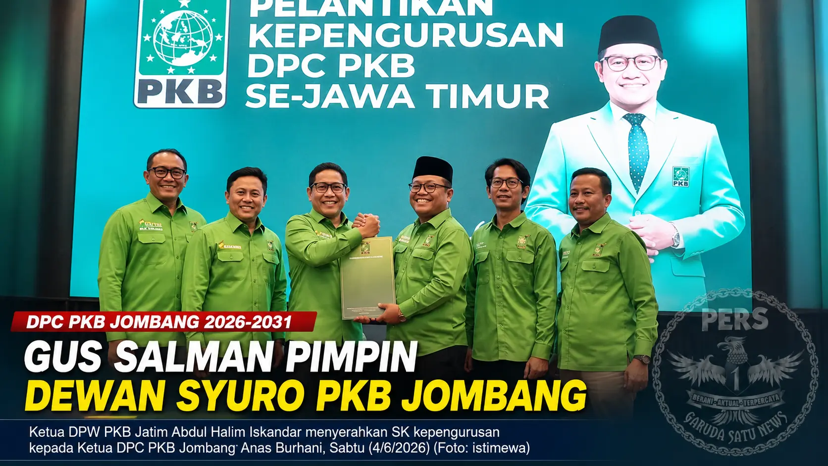 Gus Salman Pimpin Dewan Syuro PKB Jombang