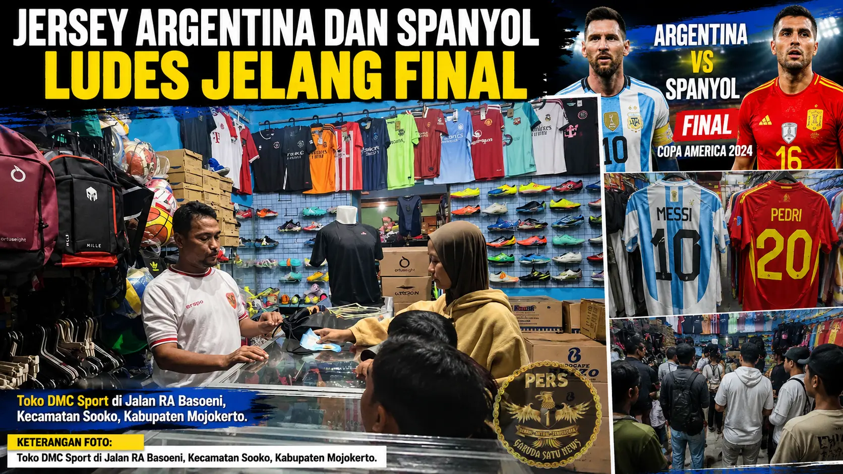 Jersey Argentina dan Spanyol Ludes Jelang Final
