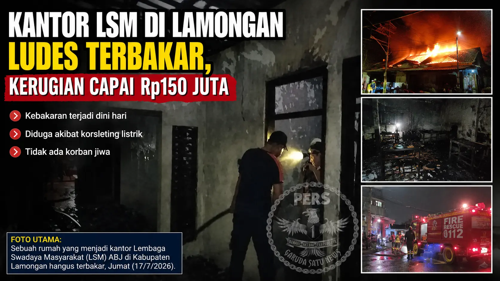 Kantor-LSM-di-Lamongan-Ludes-Terbakar-Kerugian-Capai-Rp150-Juta