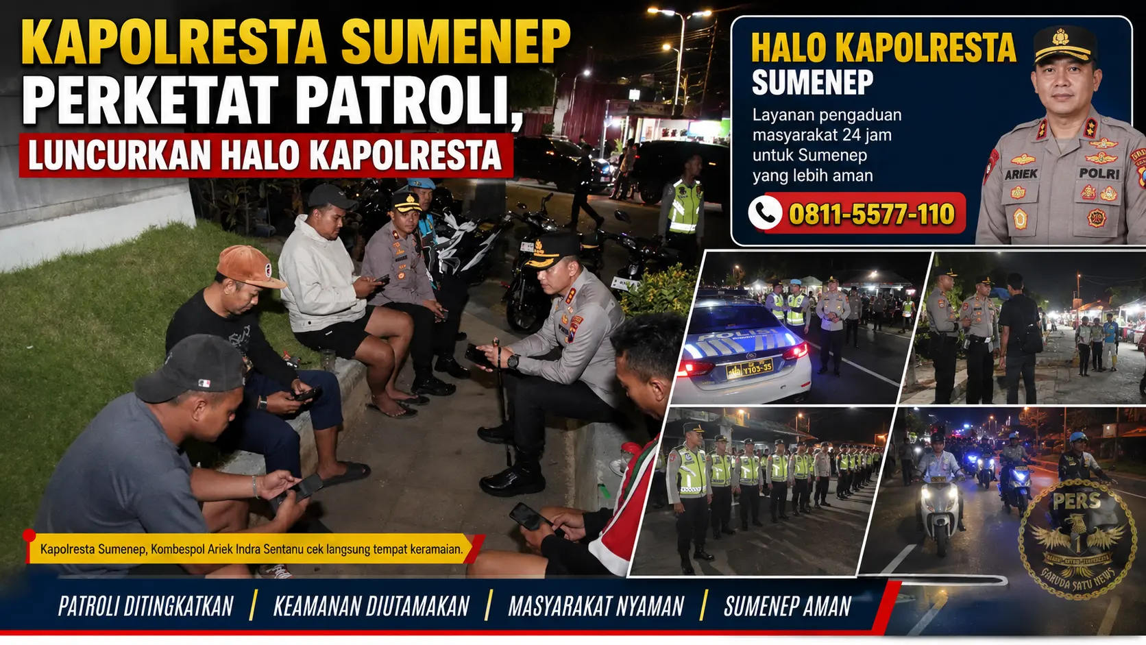 Kapolresta Sumenep Perketat Patroli, Luncurkan Halo Kapolresta
