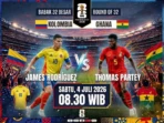 Kolombia Diunggulkan Hadapi Ghana Demi Tiket 16 Besar