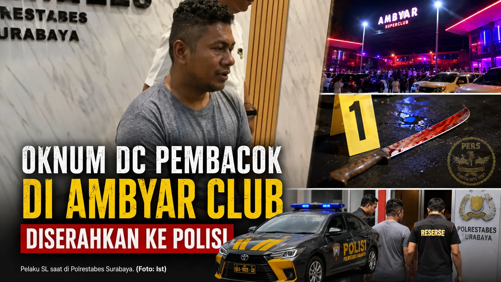 Oknum DC Pembacok di Ambyar Club Diserahkan ke Polisi