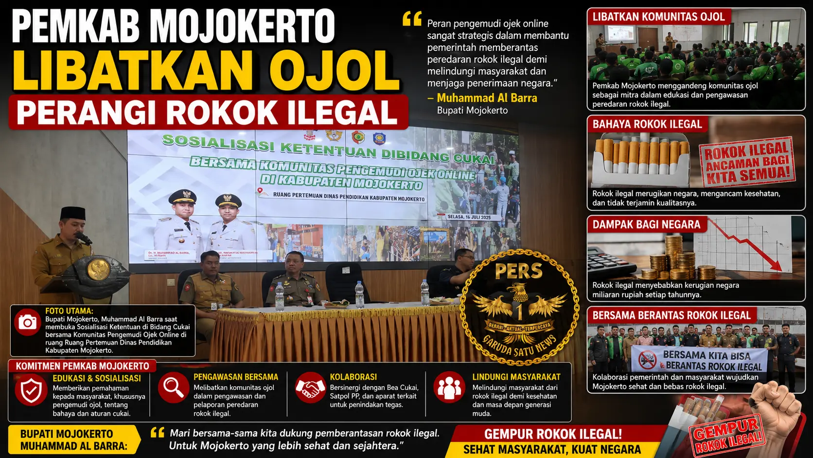 Pemkab-Mojokerto-Libatkan-Ojol-Perangi-Rokok-Ilegal