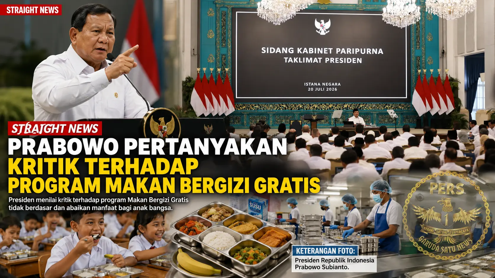Prabowo Pertanyakan Kritik terhadap Program Makan Bergizi Gratiis