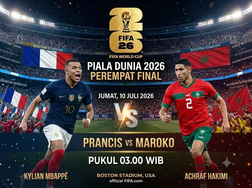 Prancis Tantang Maroko di Perempat Final