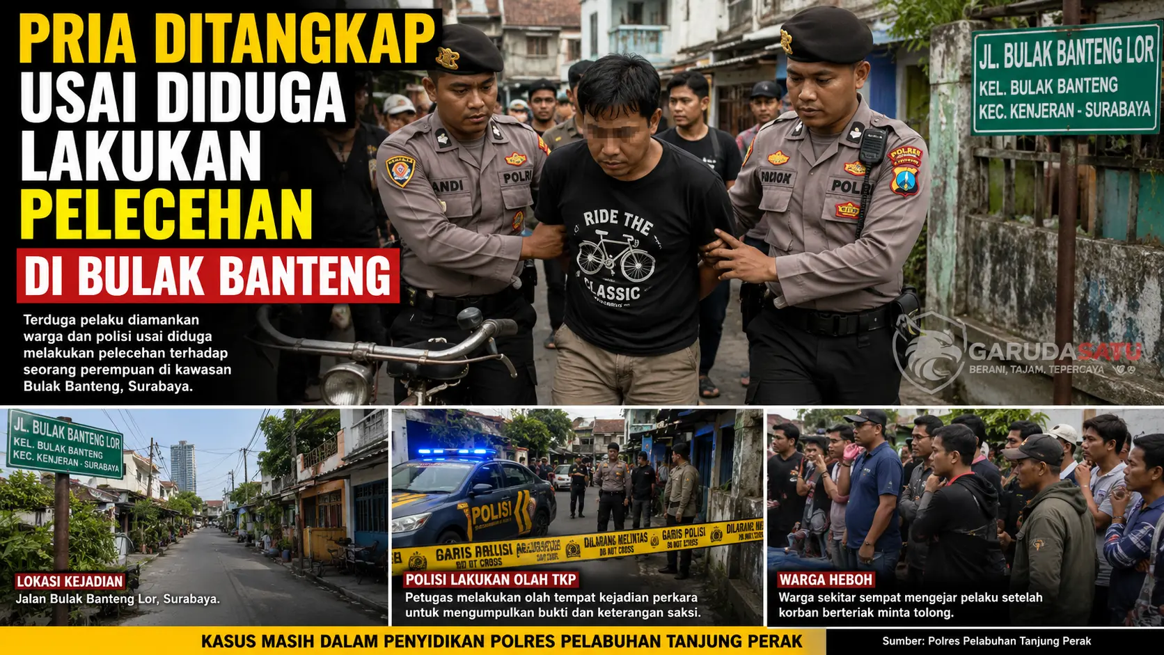 Pria Ditangkap Usai Diduga Lakukan Pelecehan di Bulak Banteng