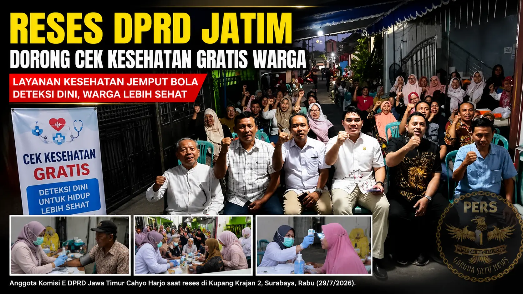 Reses DPRD Jatim Dorong Cek Kesehatan Gratis Warga