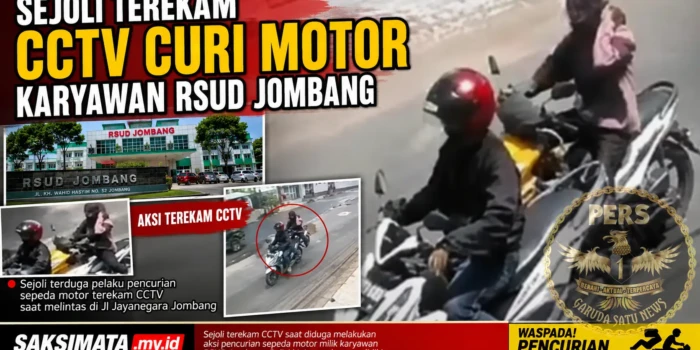 Sejoli Terekam CCTV Curi Motor Karyawan RSUD Jombang