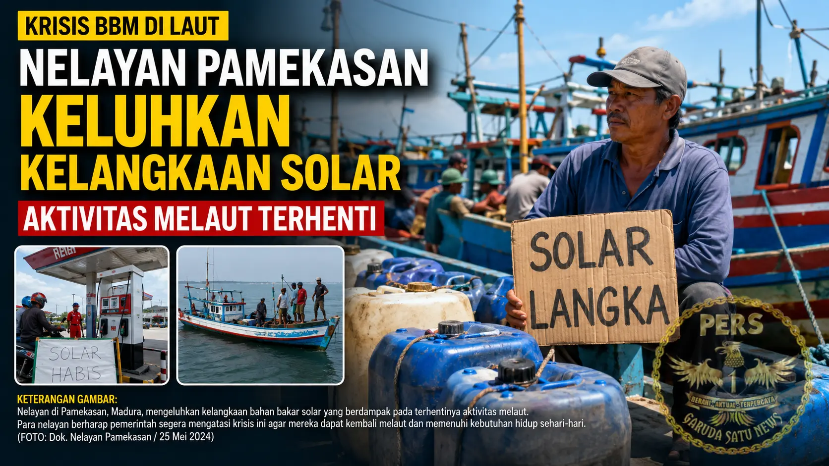 Solar Langka, Nelayan Pamekasan Terpaksa Hentikan Melaut