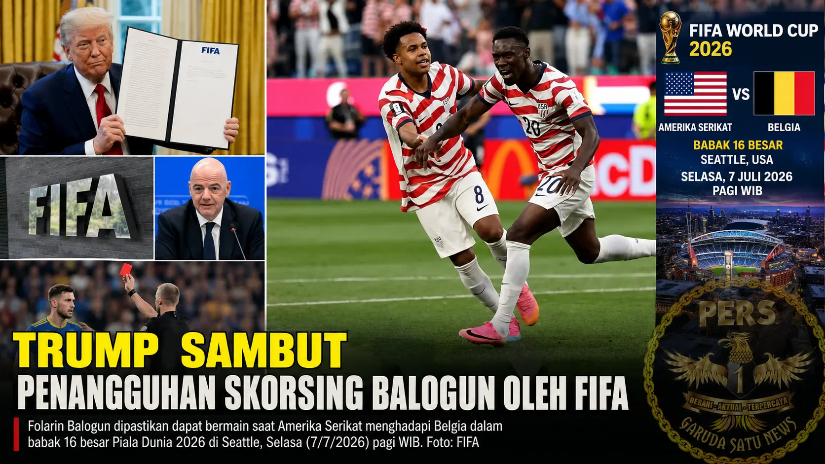 Trump Sambut Penangguhan Skorsing Balogun oleh FIFA