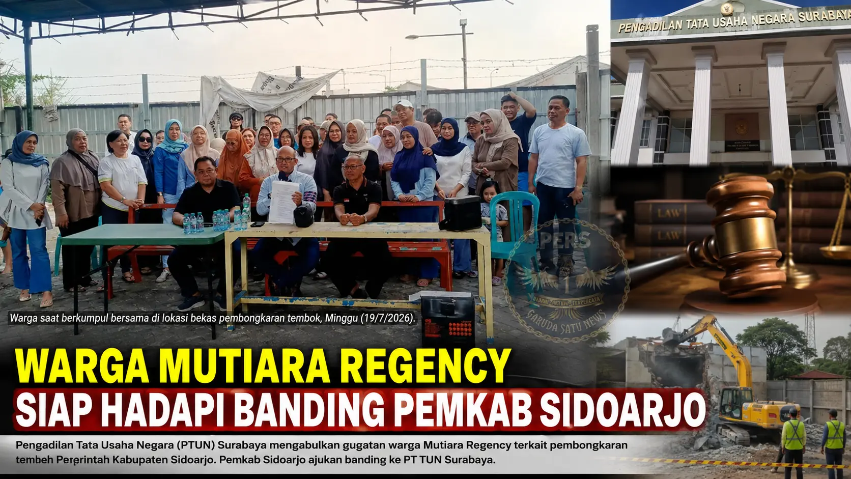 Warga Mutiara Regency Siap Hadapi Banding Pemkab Sidoarjo