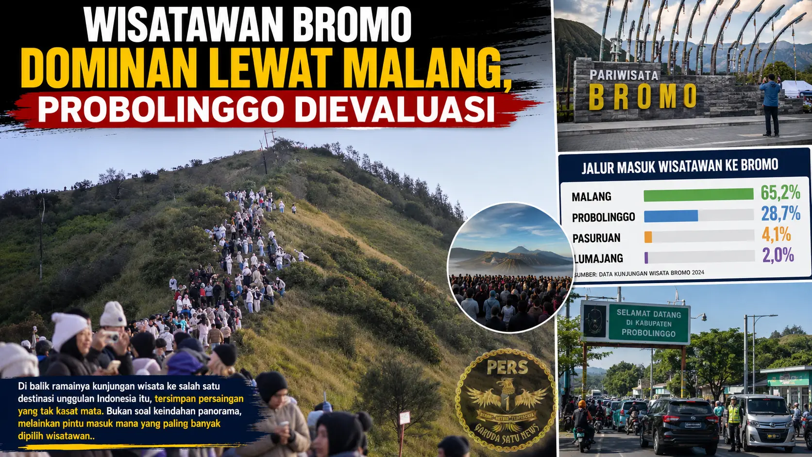 Wisatawan Bromo Dominan Lewat Malang, Probolinggo Dievaluasi