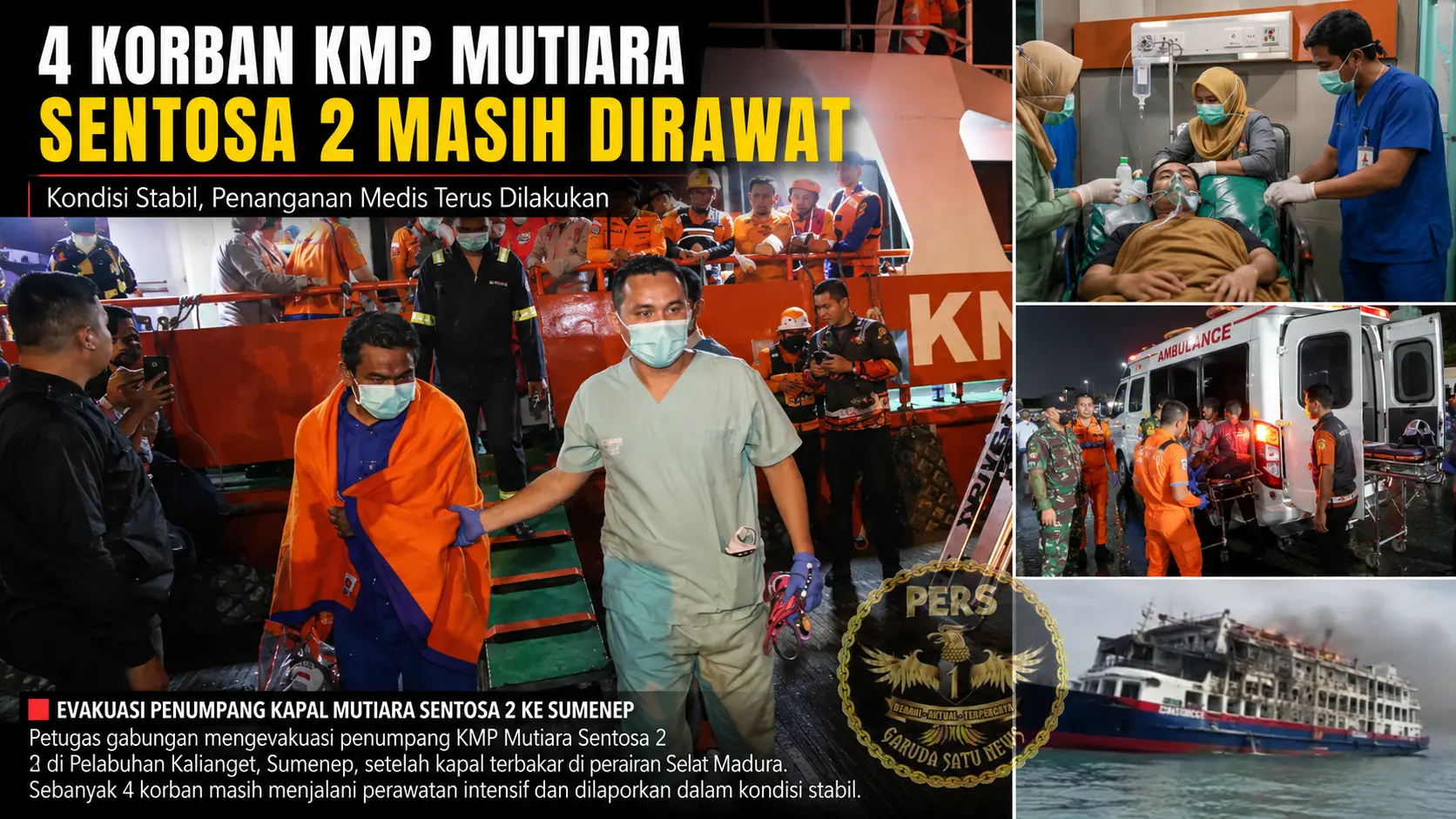 4 Korban KMP Mutiara Sentosa 2 Masih Dirawat