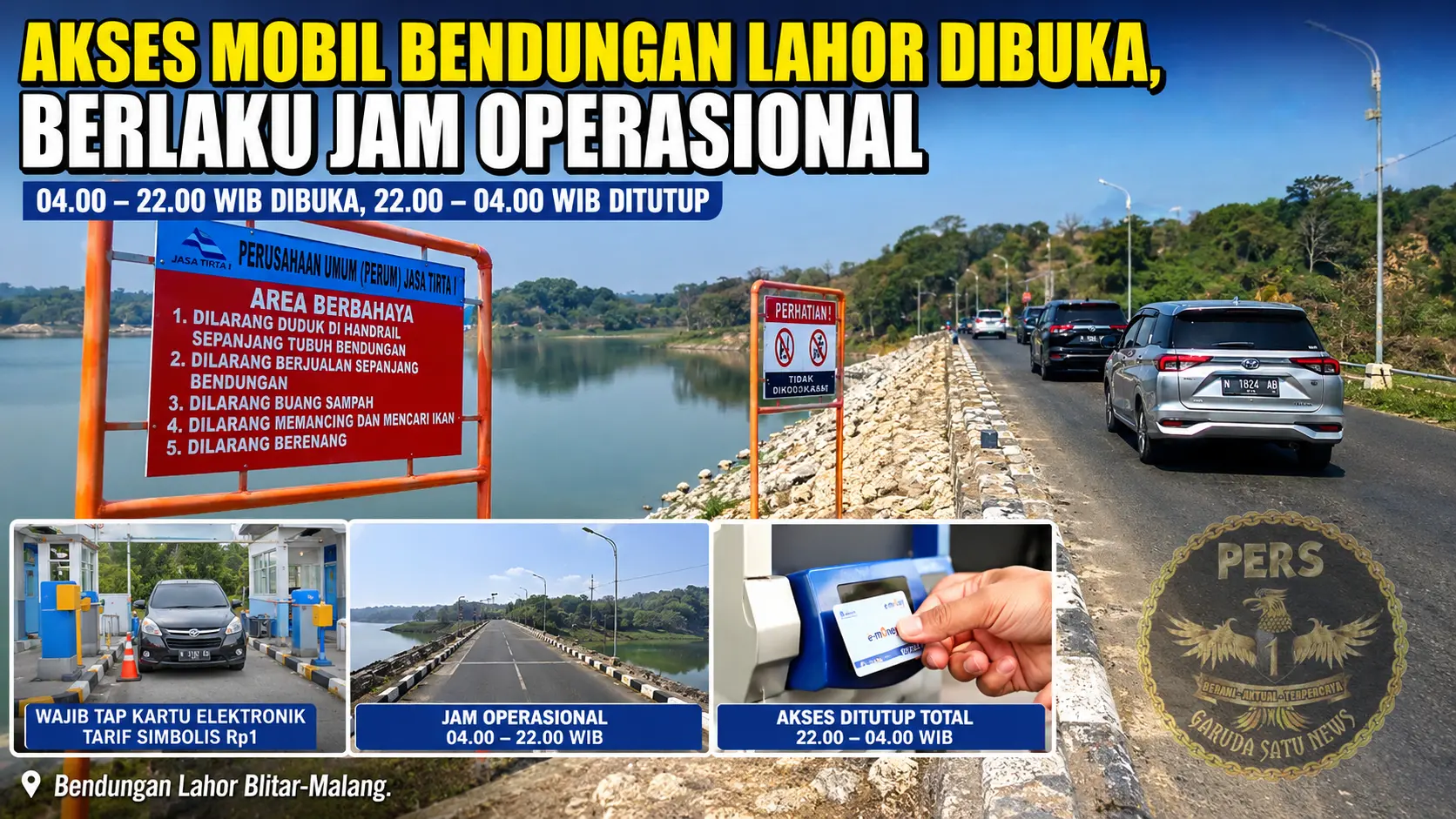 Akses Mobil Bendungan Lahor Dibuka, Berlaku Jam Operasional