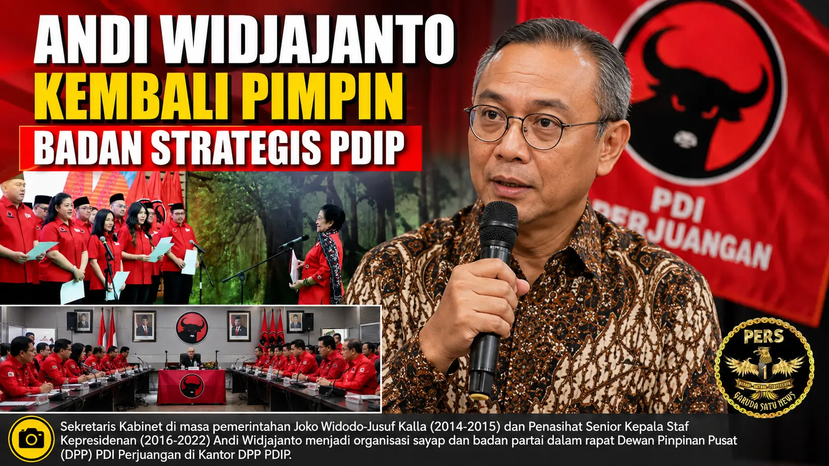 Andi Widjajanto Kembali Pimpin Badan Strategis PDIP