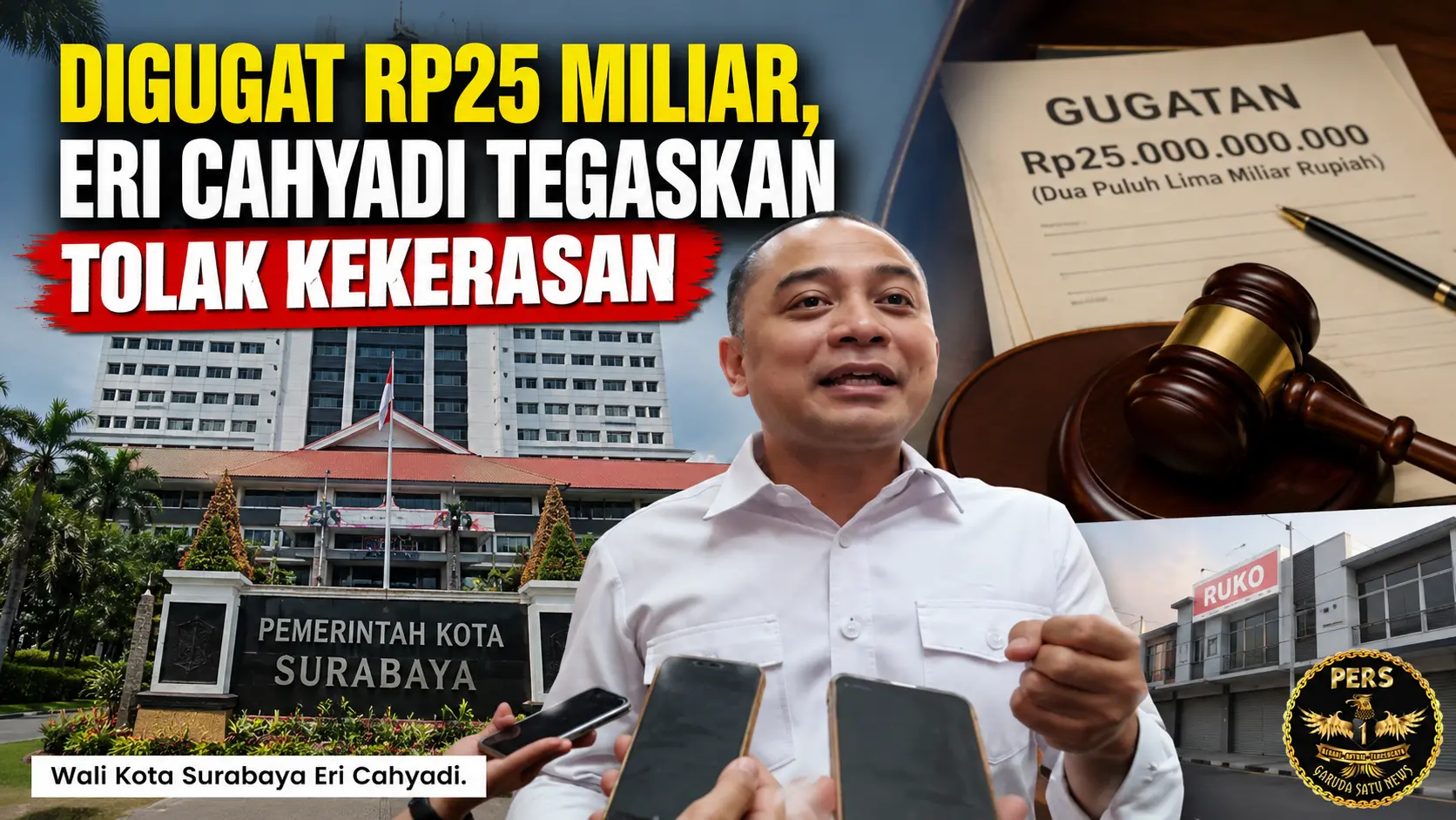 Digugat Rp25 Miliar, Eri Cahyadi Tegaskan Tolak Kekerasan